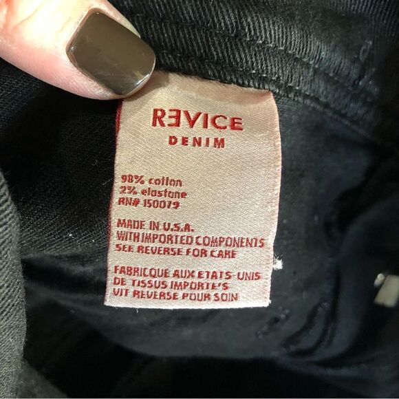 REVICE Foldover Shimmer Moto Straight Jeans - 32 - Picture 14 of 14